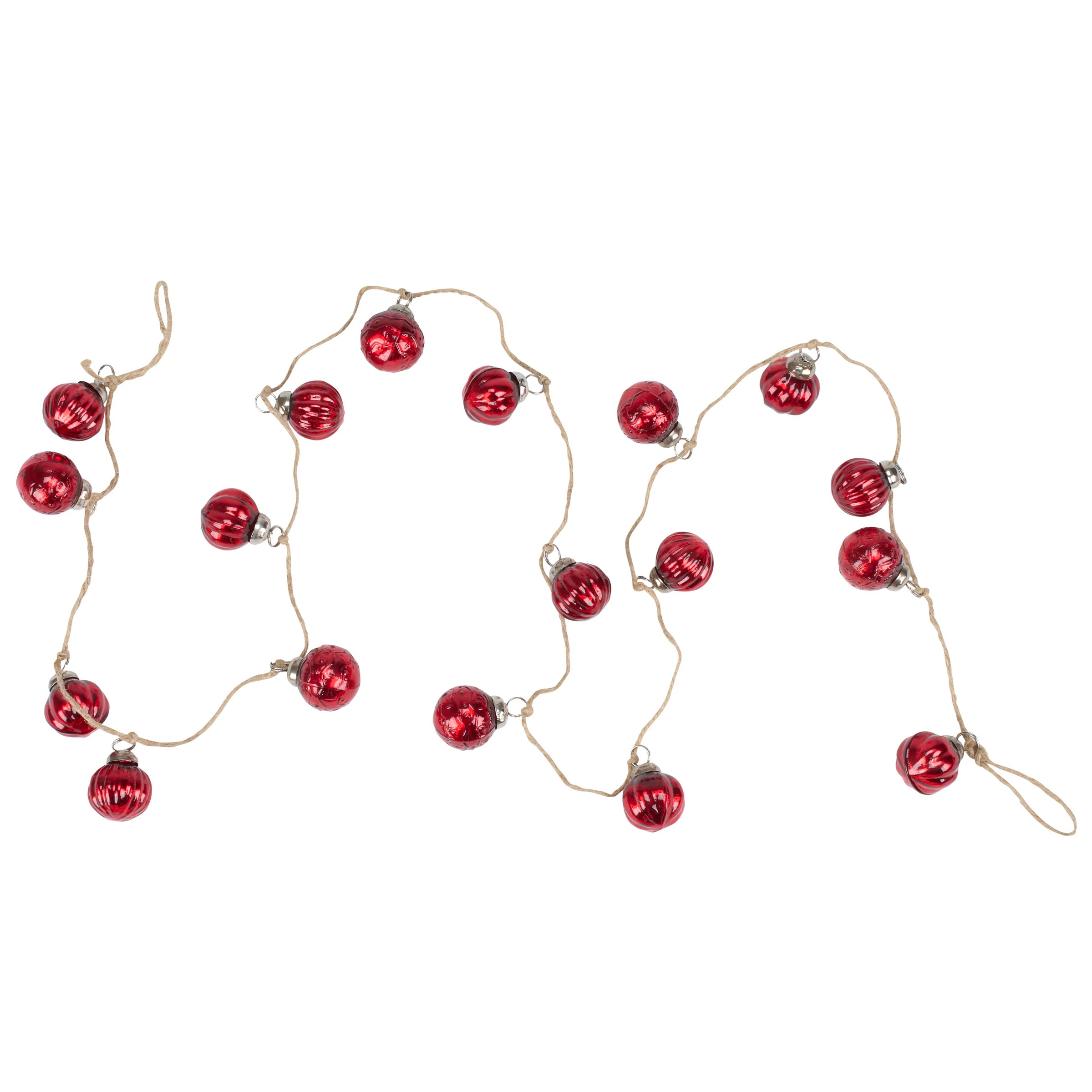 Red Baubles Garland