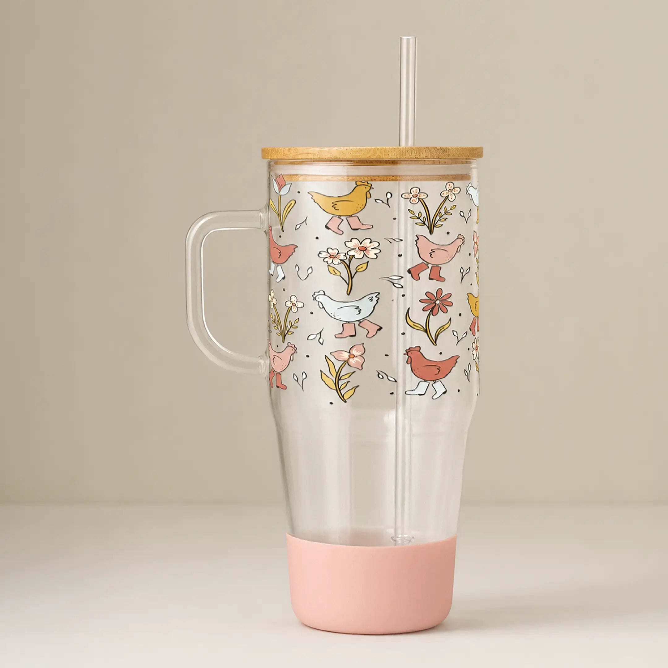 Funky Chicken in Rainbows Tumbler