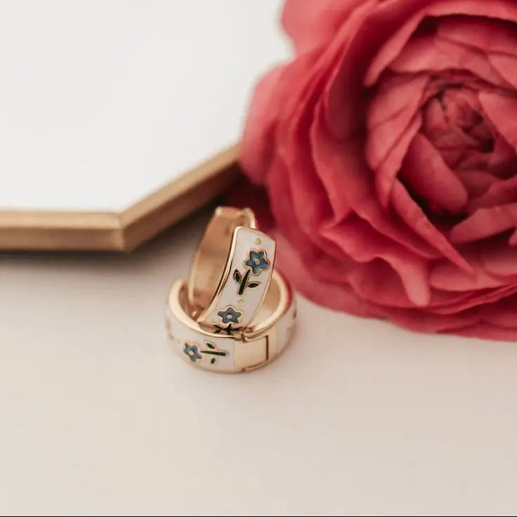 Daphne Tea Cup Hoops