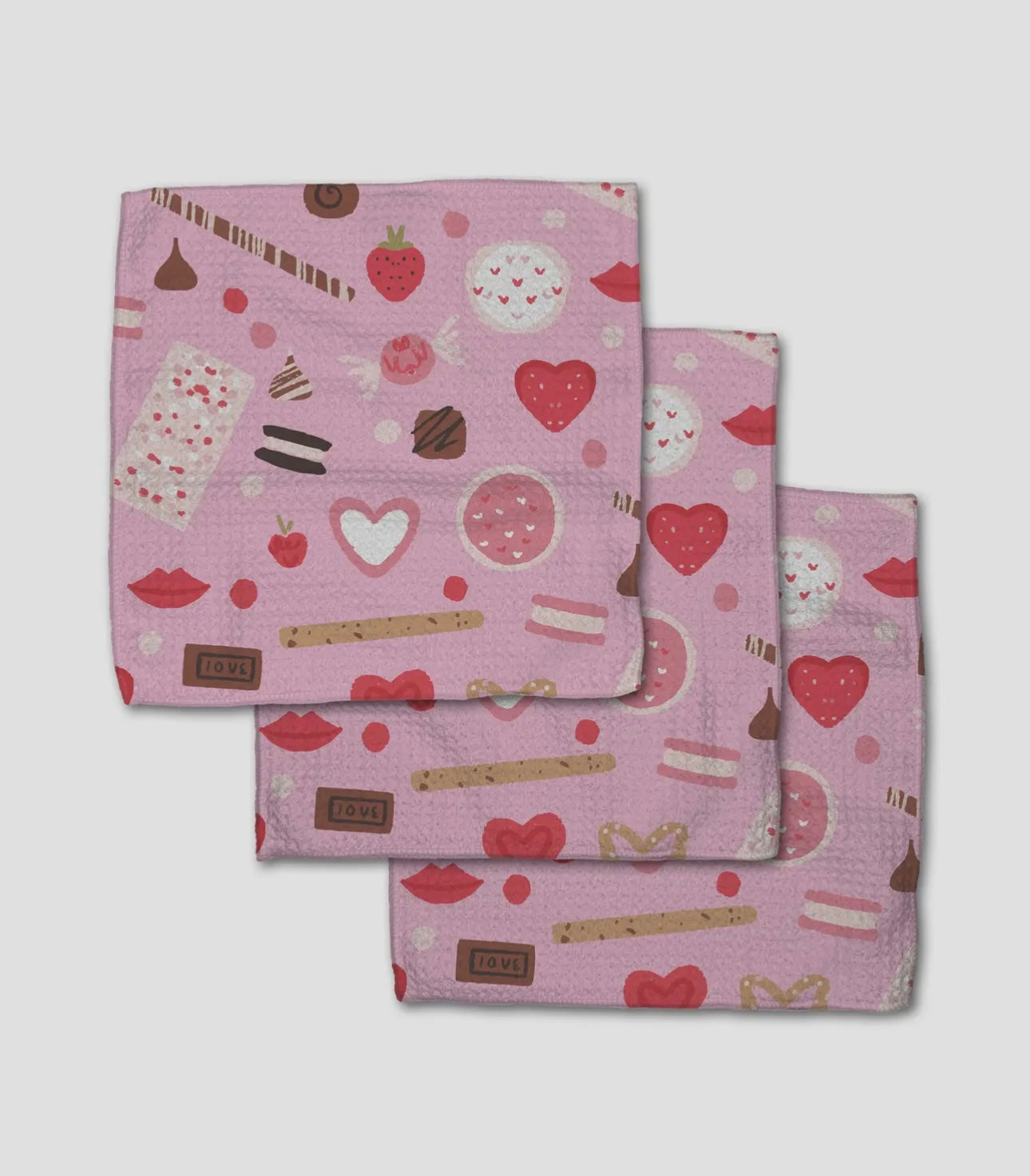 Valentine's Day Geometry Dishcloth