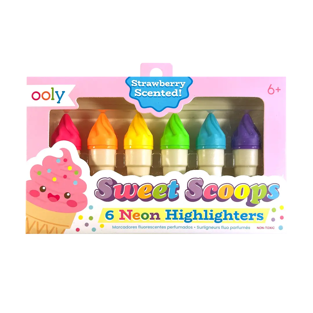 Sweet Scoops Neon Highlighters - Strawberry Scented