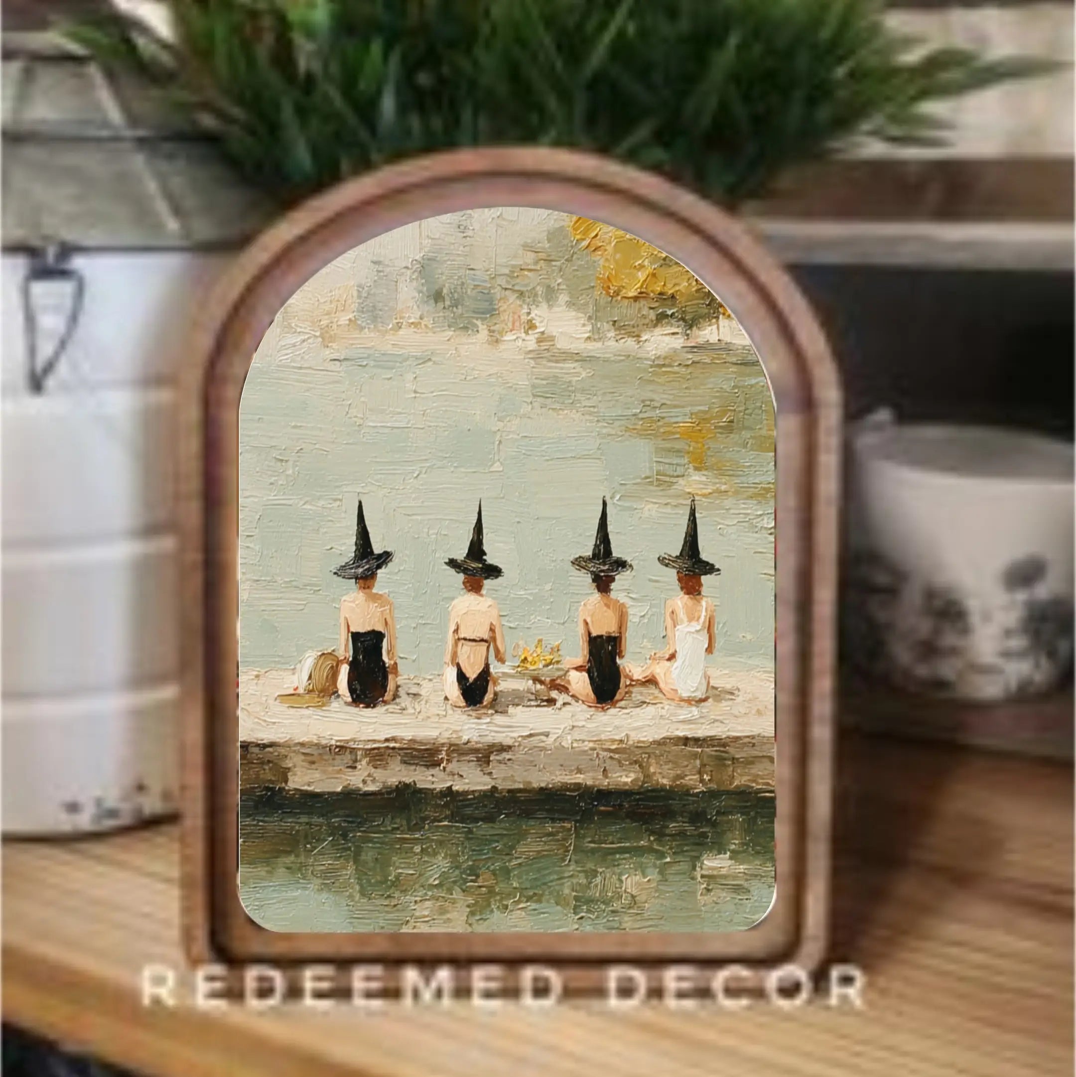 Fall/Halloween Arch Top Framed Art