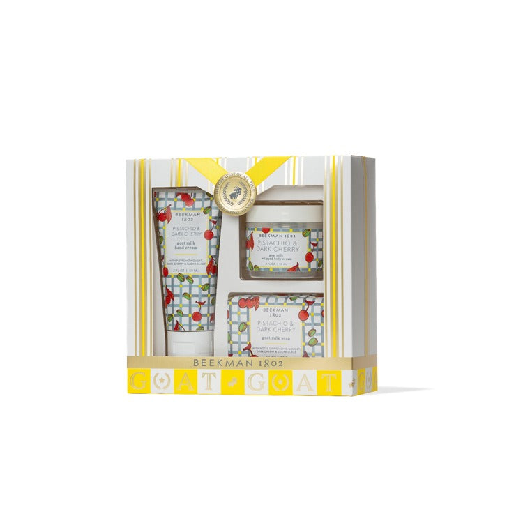 Pistachio and Dark Cherry Body Care 3 Pc.