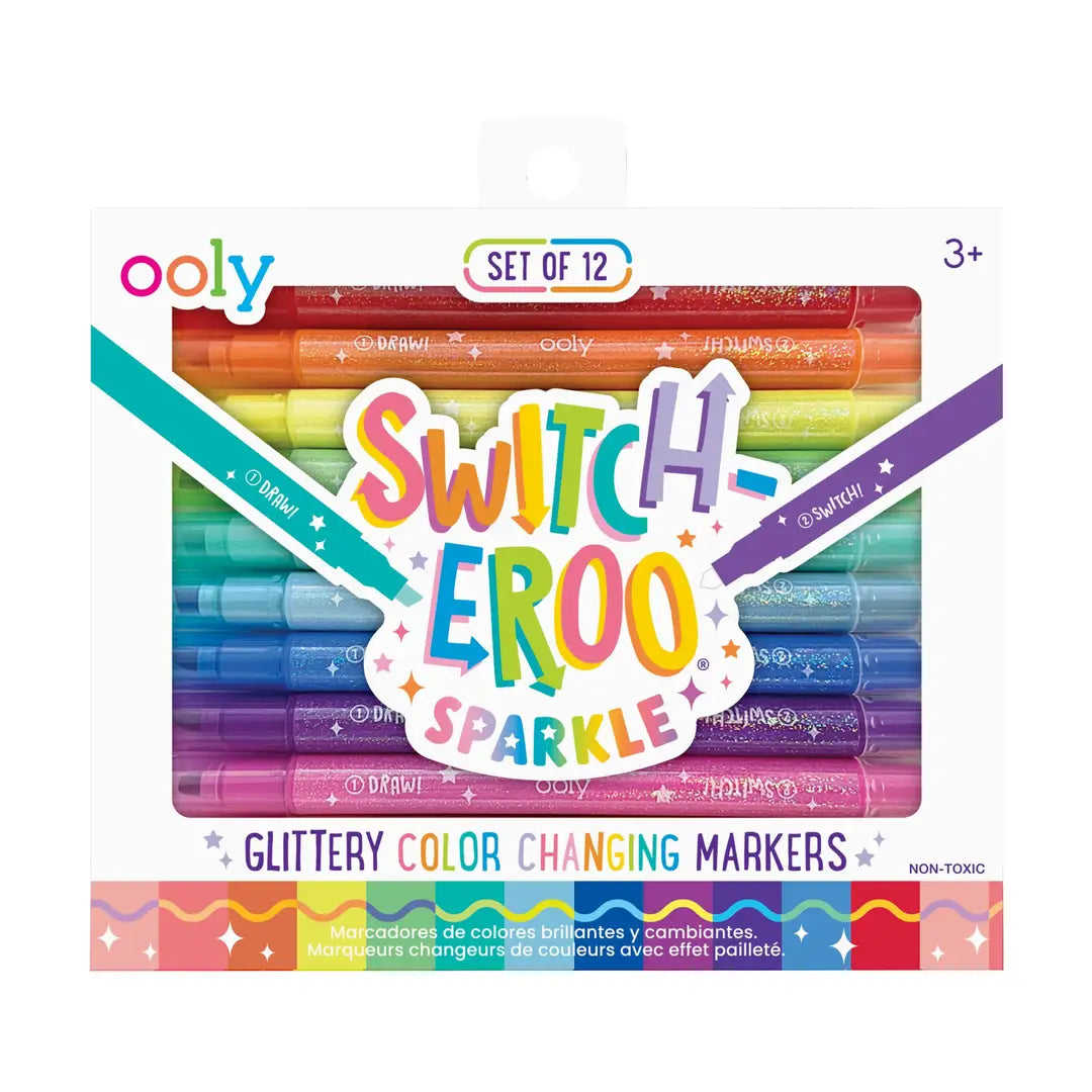 Switch-Eroo! Sparkle Color Changing Markers - Set of 12