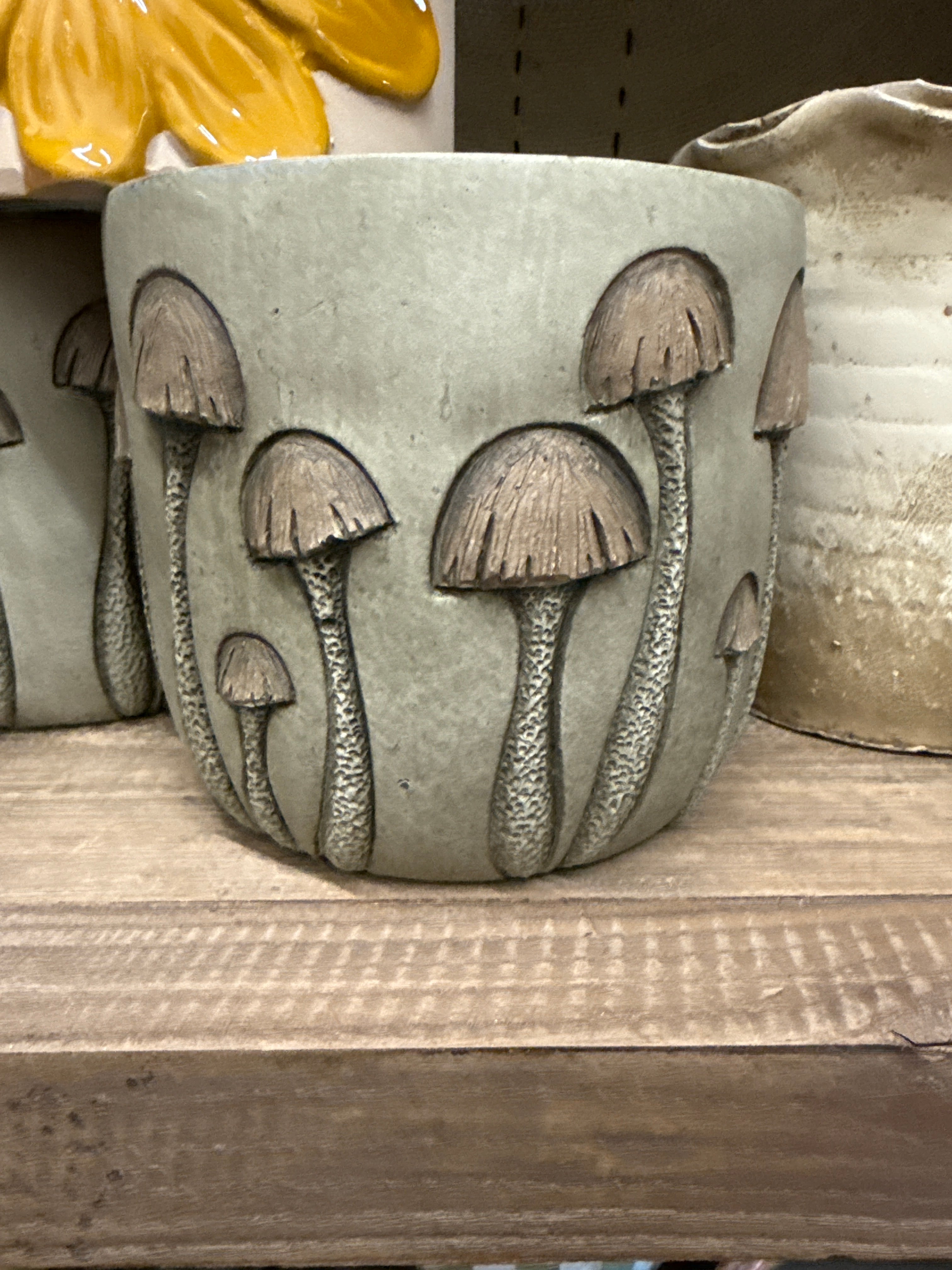 Mushroom Planter Grey
