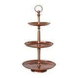 Metal & Aluminum 3-Tier Tray, Copper Finish