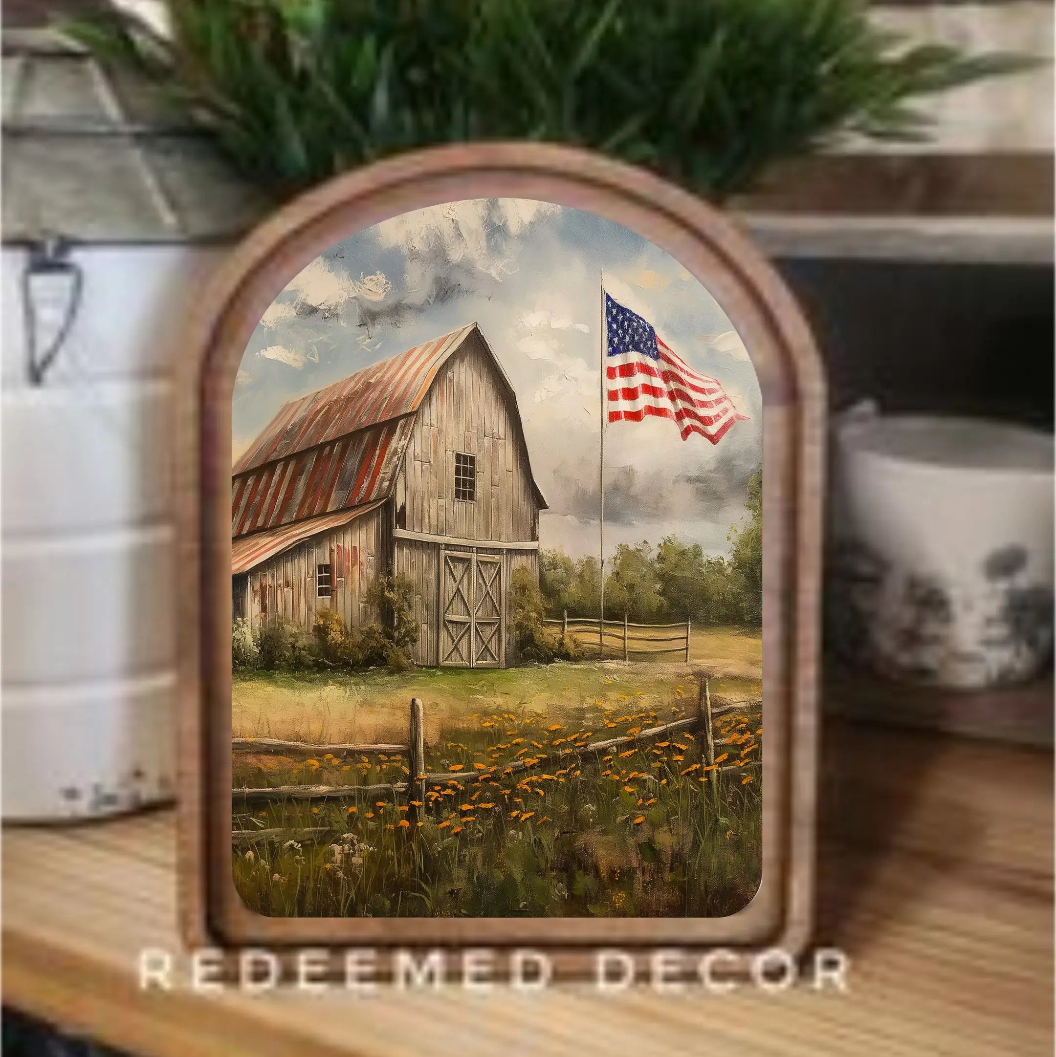 Arch Top Framed Art