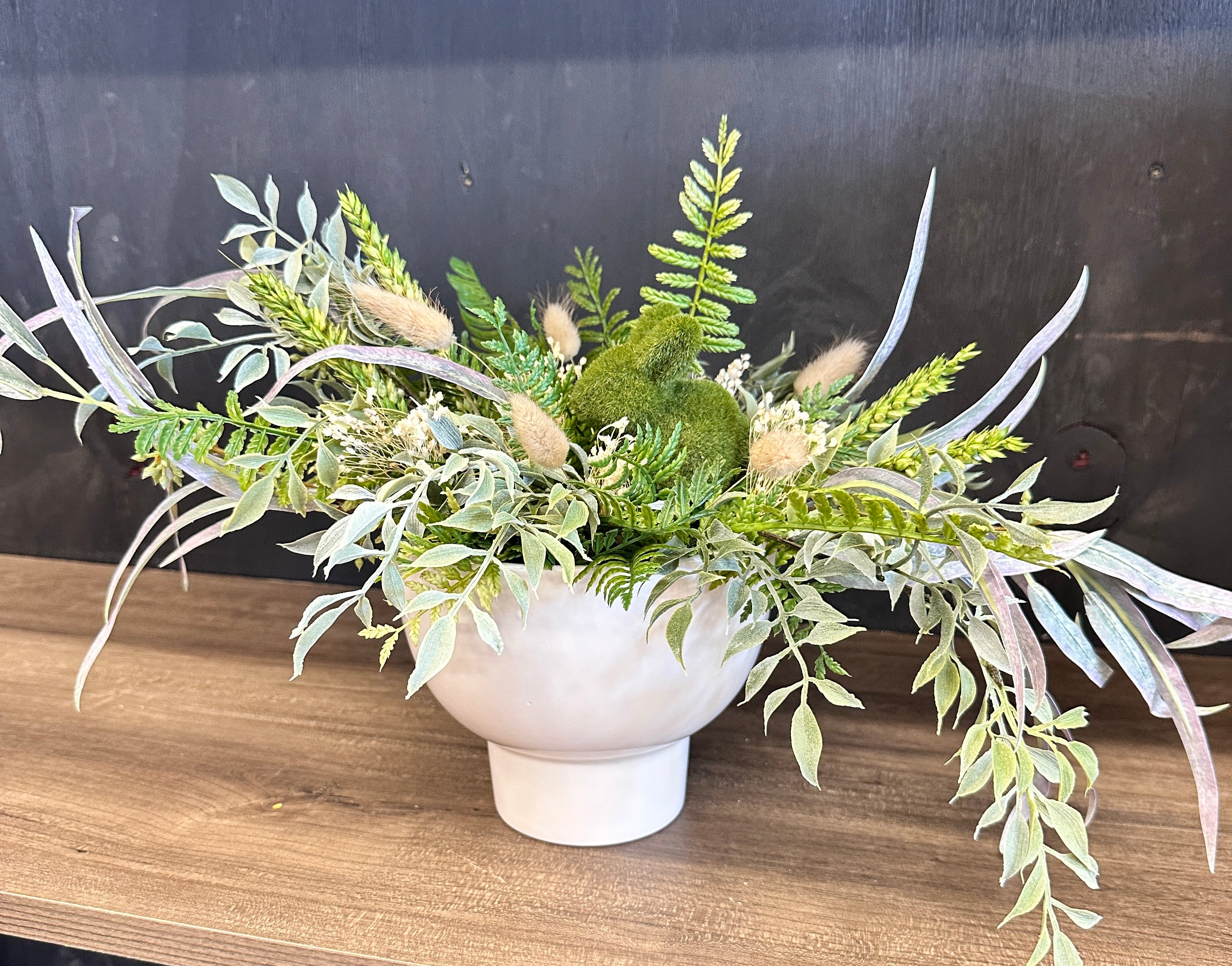 Moss Bunny Spring Faux Arrangement