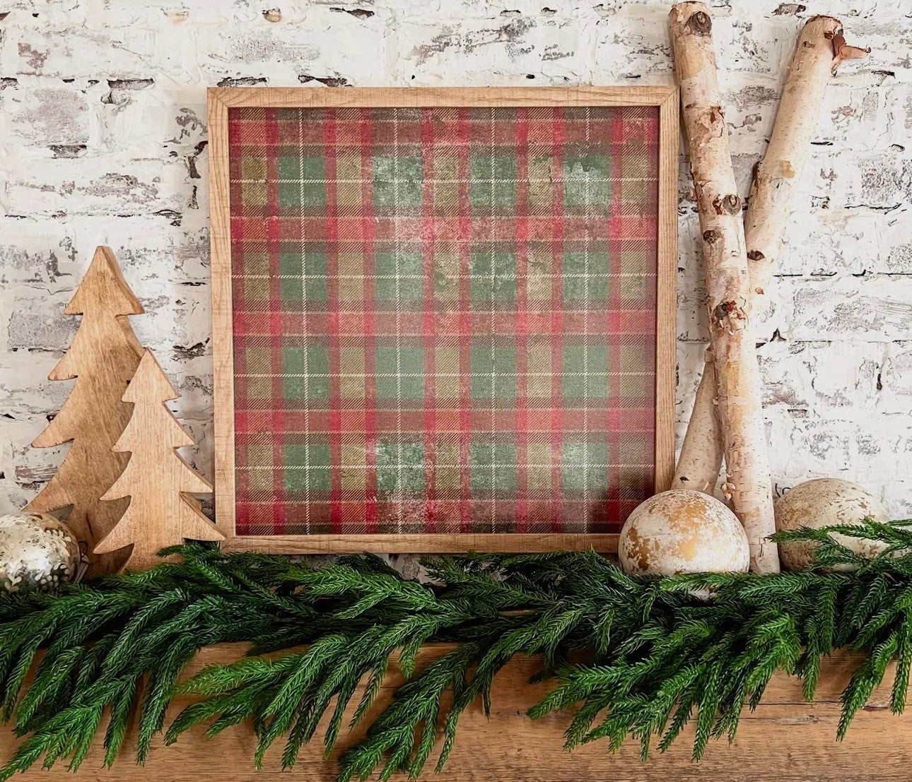 Plaid Holiday Sign