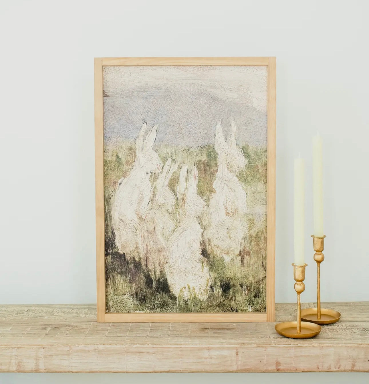 Meadow Bunnies Wood Sign