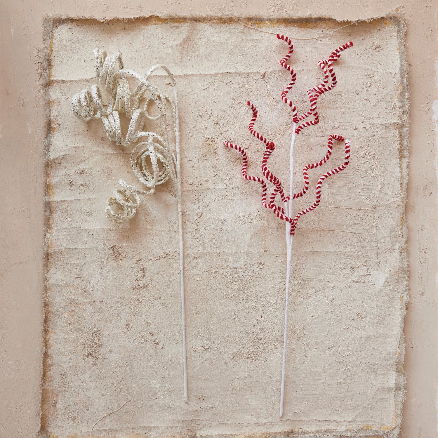 Fabric & Wire Striped Swirl Stem