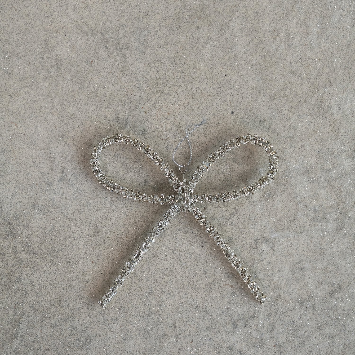 Metal Rhinestone Bow Ornament