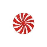 Enameled Metal Plate/Charger with Swirled Stripes