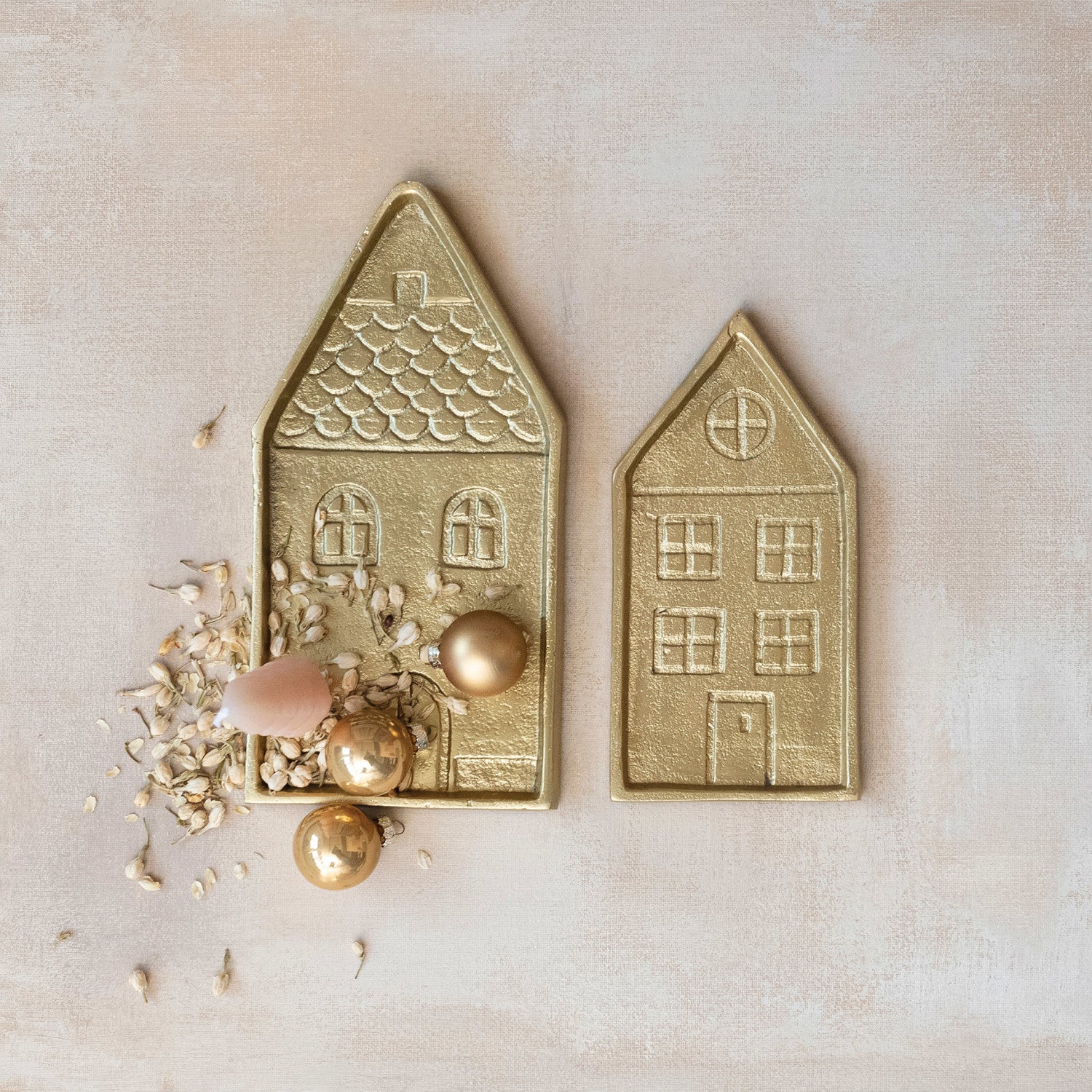 Gold House Shaped Tray