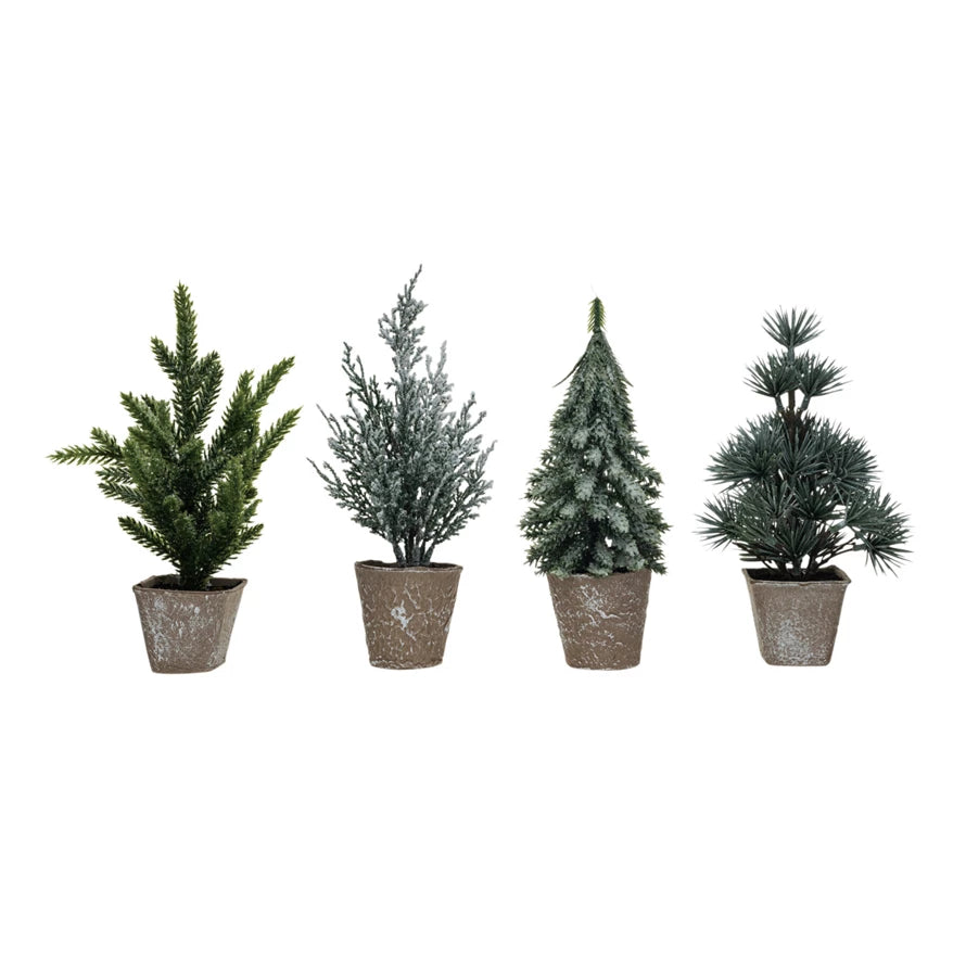 Faux Evergreen in Pot