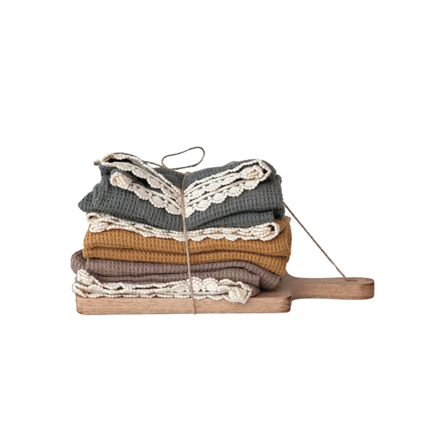 Waffle Tea Towels with Cutting Board