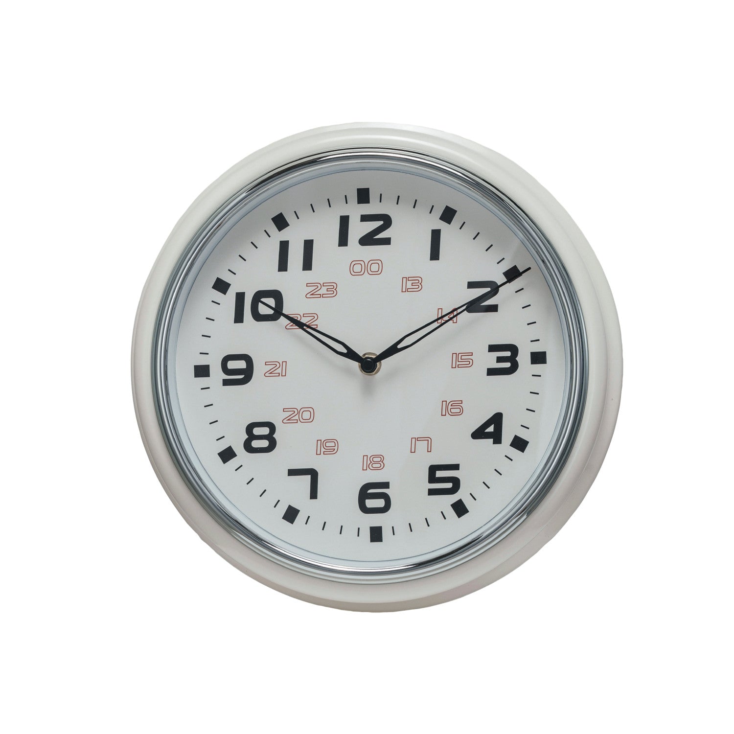 Metal Wall Clock White