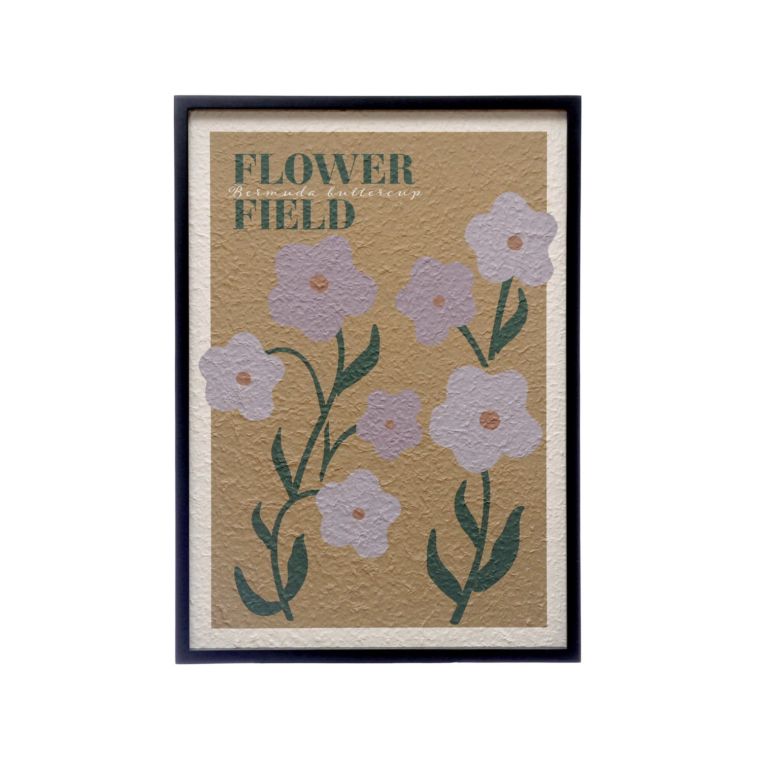 Textured Paper Flower Field