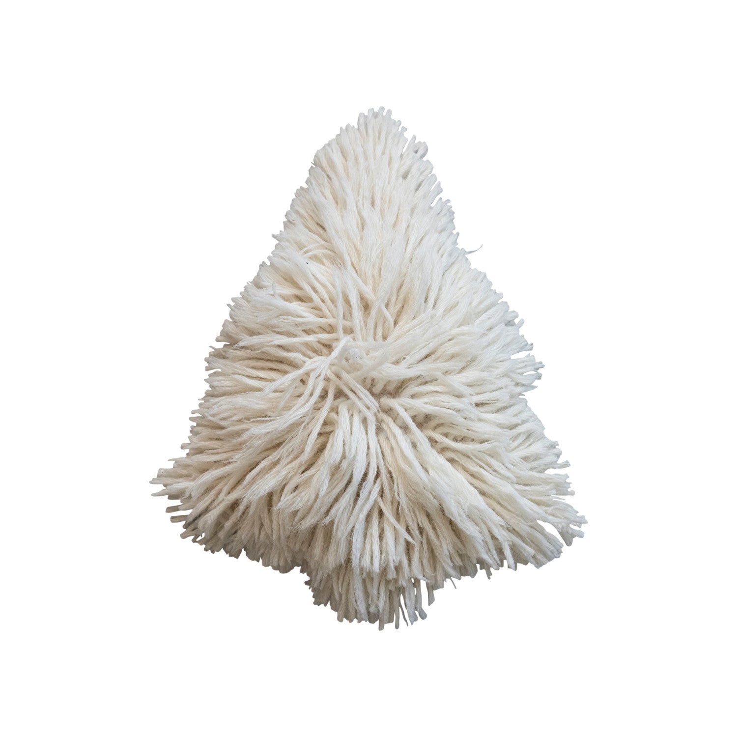 Cream Tree Shag Pillow