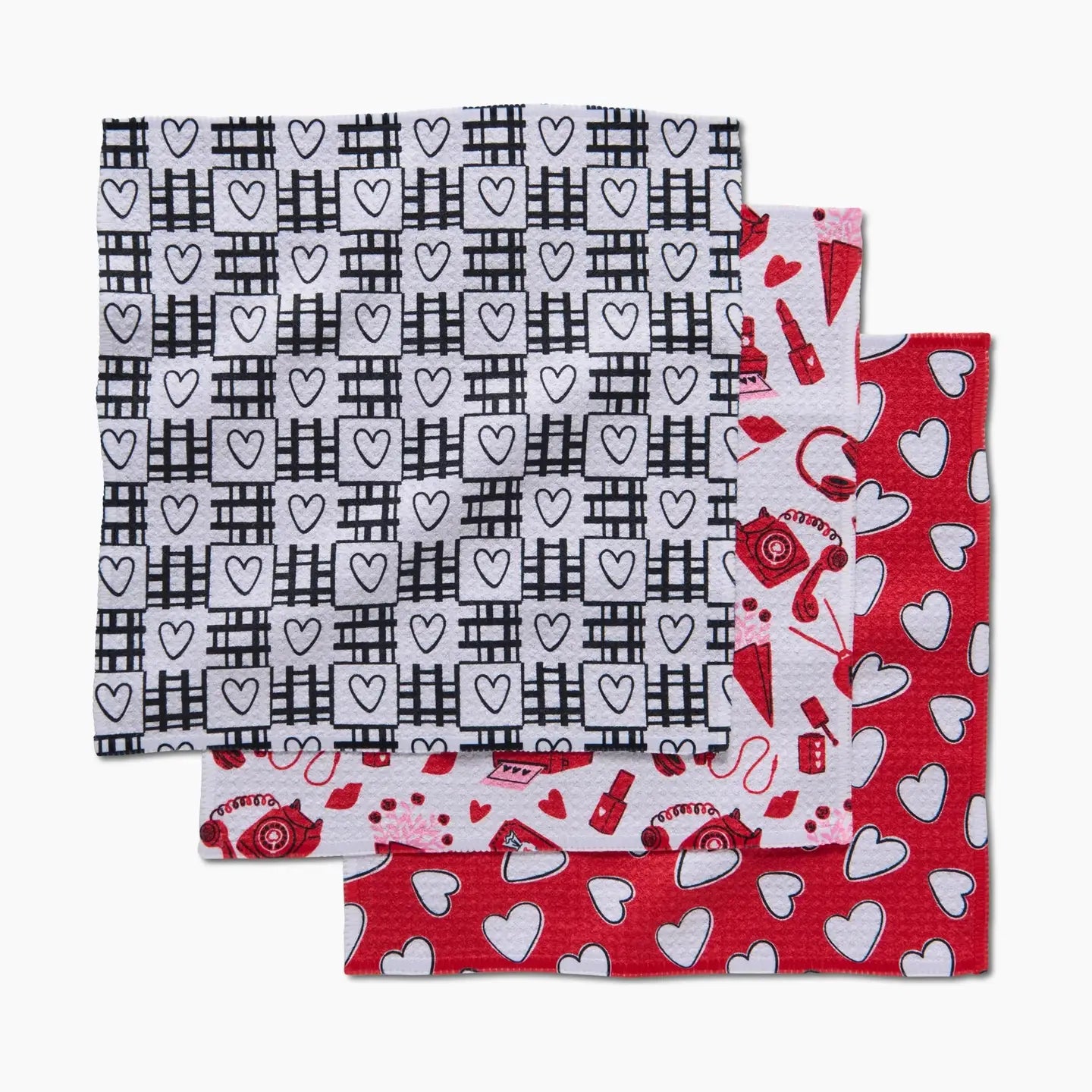 Valentine's Day Geometry Dishcloth