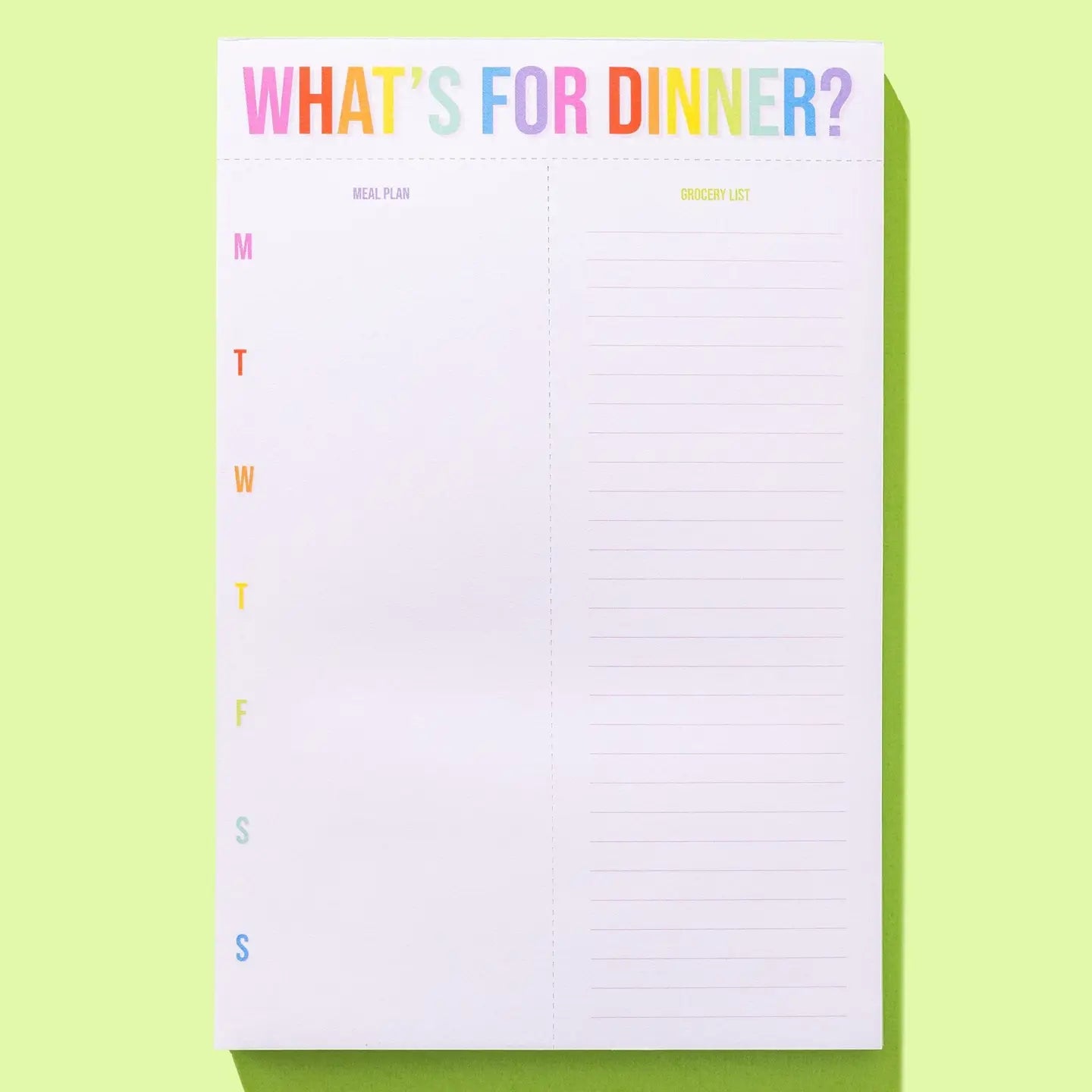 Meal Planning Notepad - "What's For Dinner?"