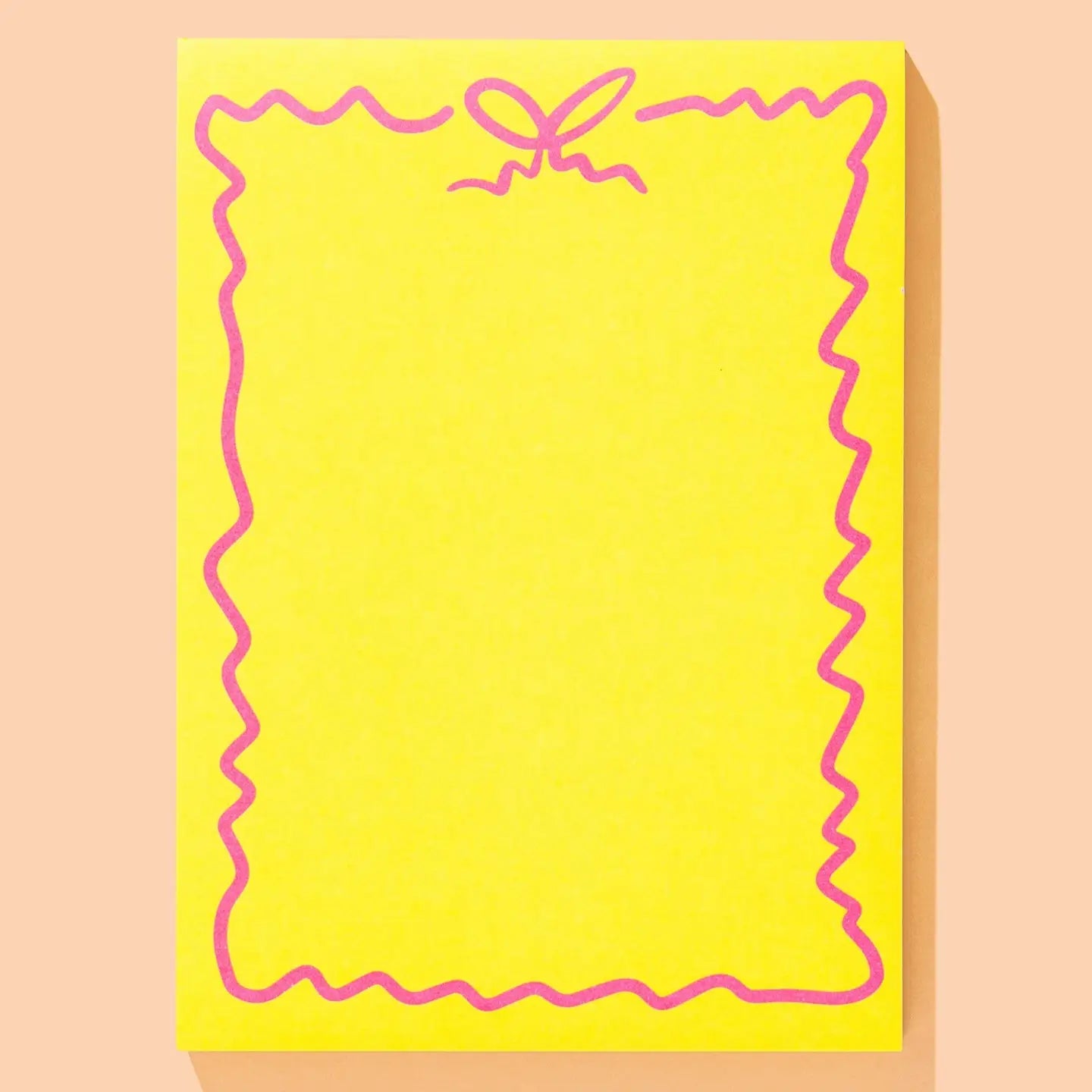 Notepad w/ Magnet - Yellow w/ Pink Bow