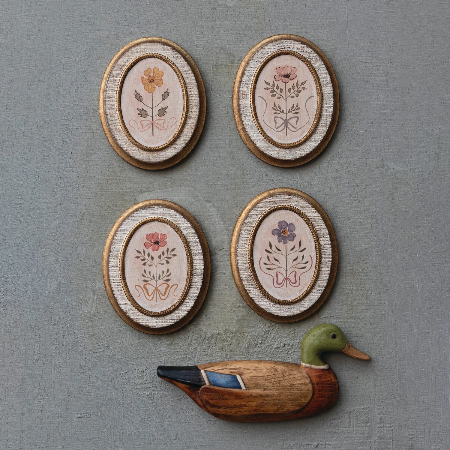MDF Wall Decor with Flower