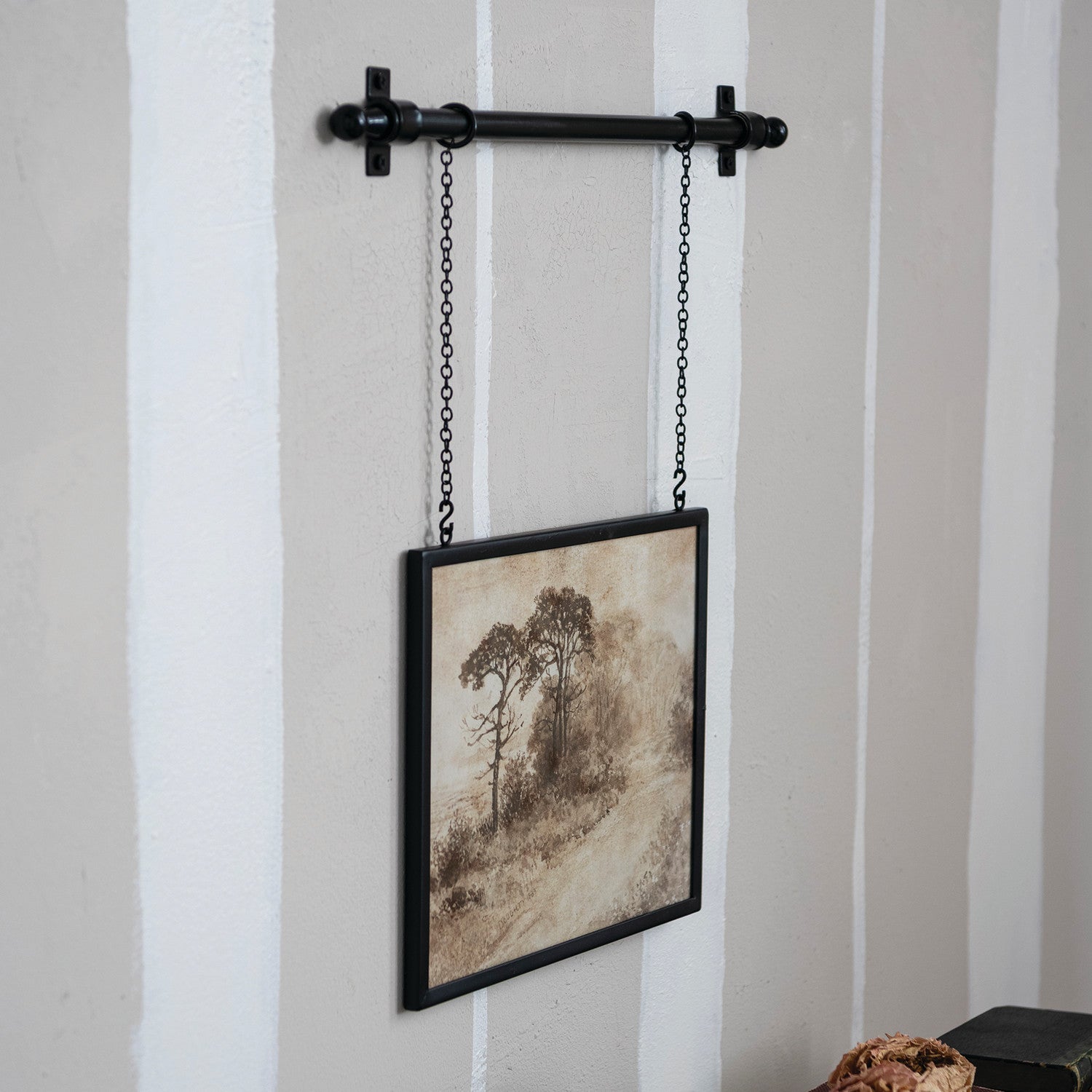 Hanging Metal Framed Glass Photo Frame (Holds 12" x 10" Photo)