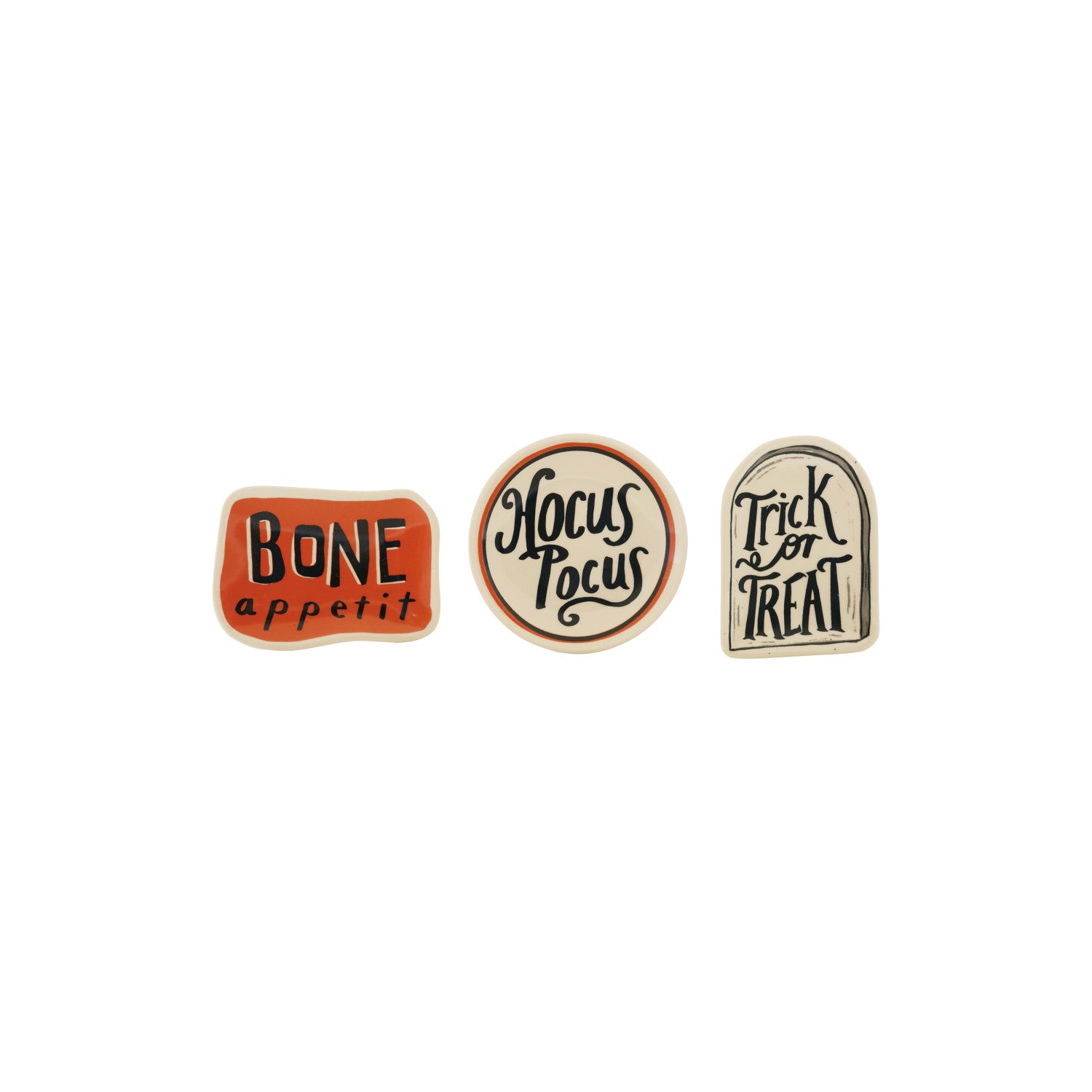 Stoneware Dish with Halloween Saying