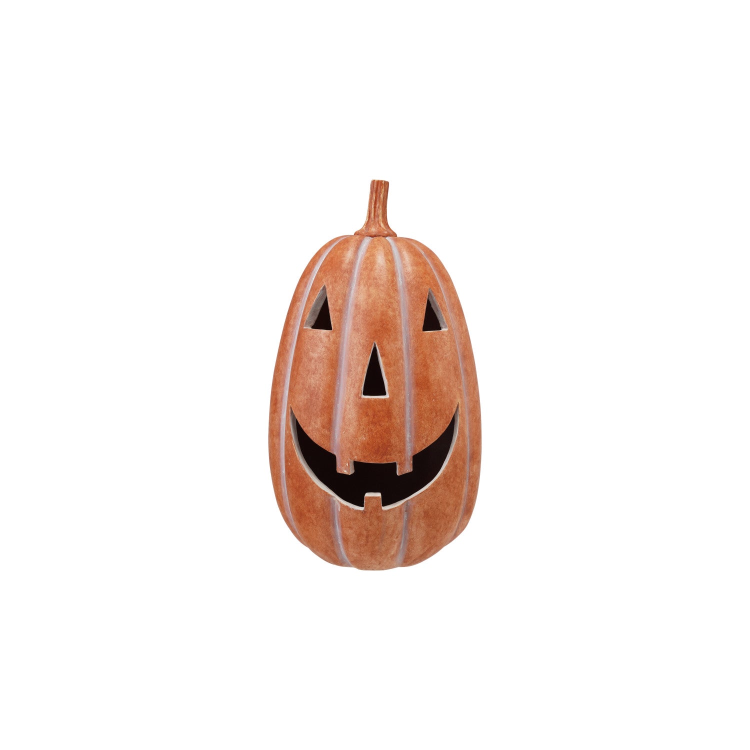 Resin Jack-O-Lantern with Cut-Outs & LED Light, Orange Color & White