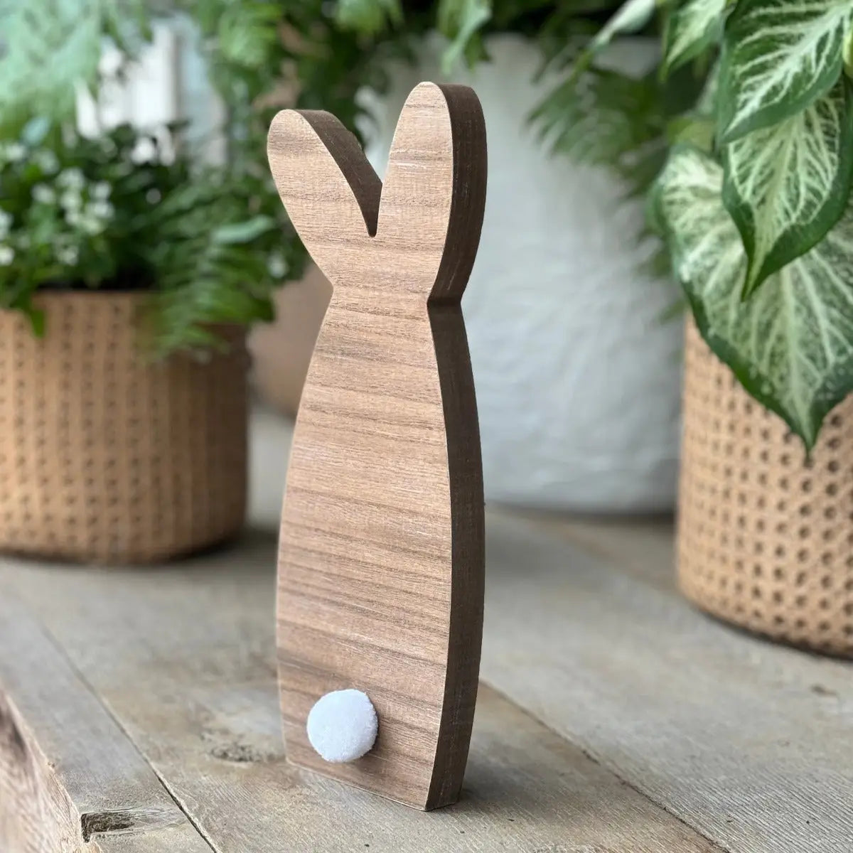 Wood Wash Pom Bunny
