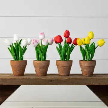 Faux Potted Tulips