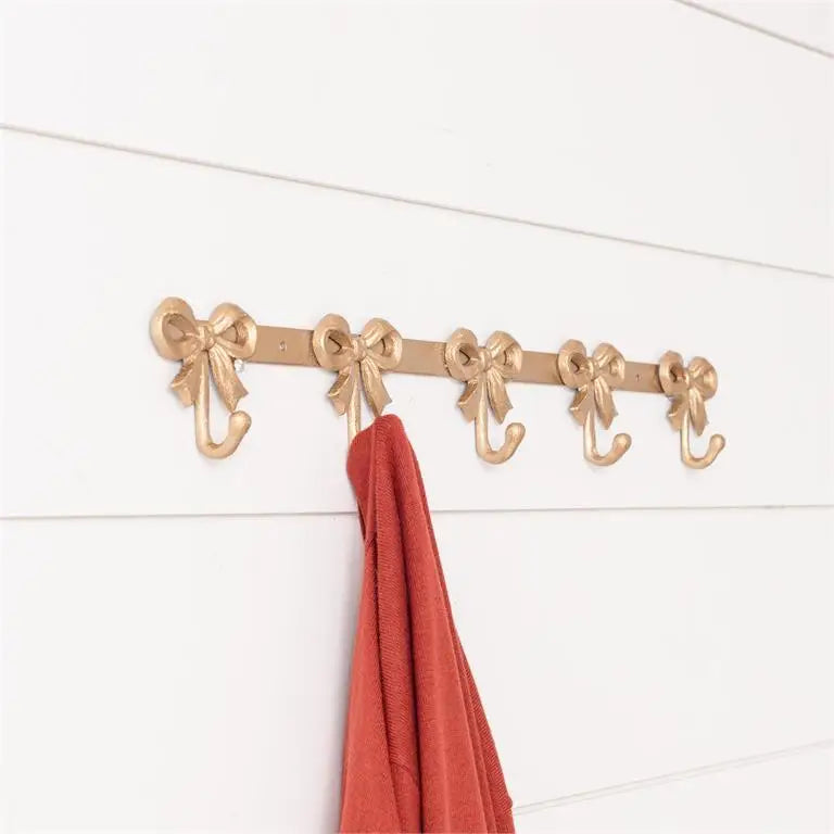 Gold Bow Hook Rack