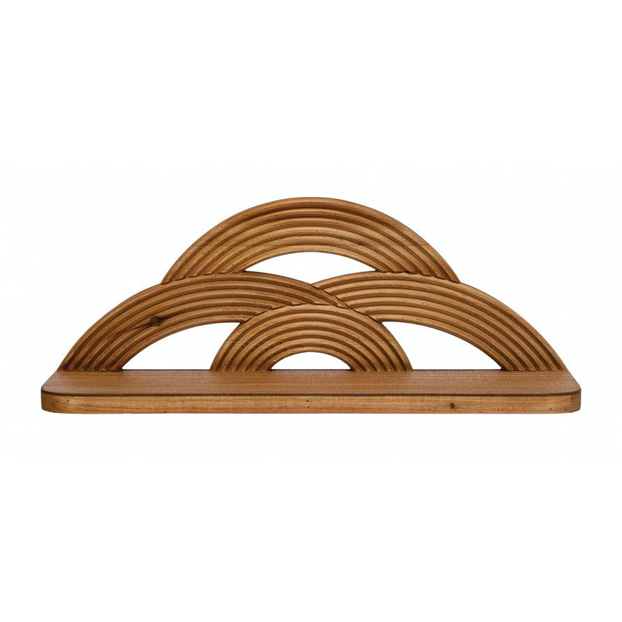 MDF and Wood Wall Shelf with Arches