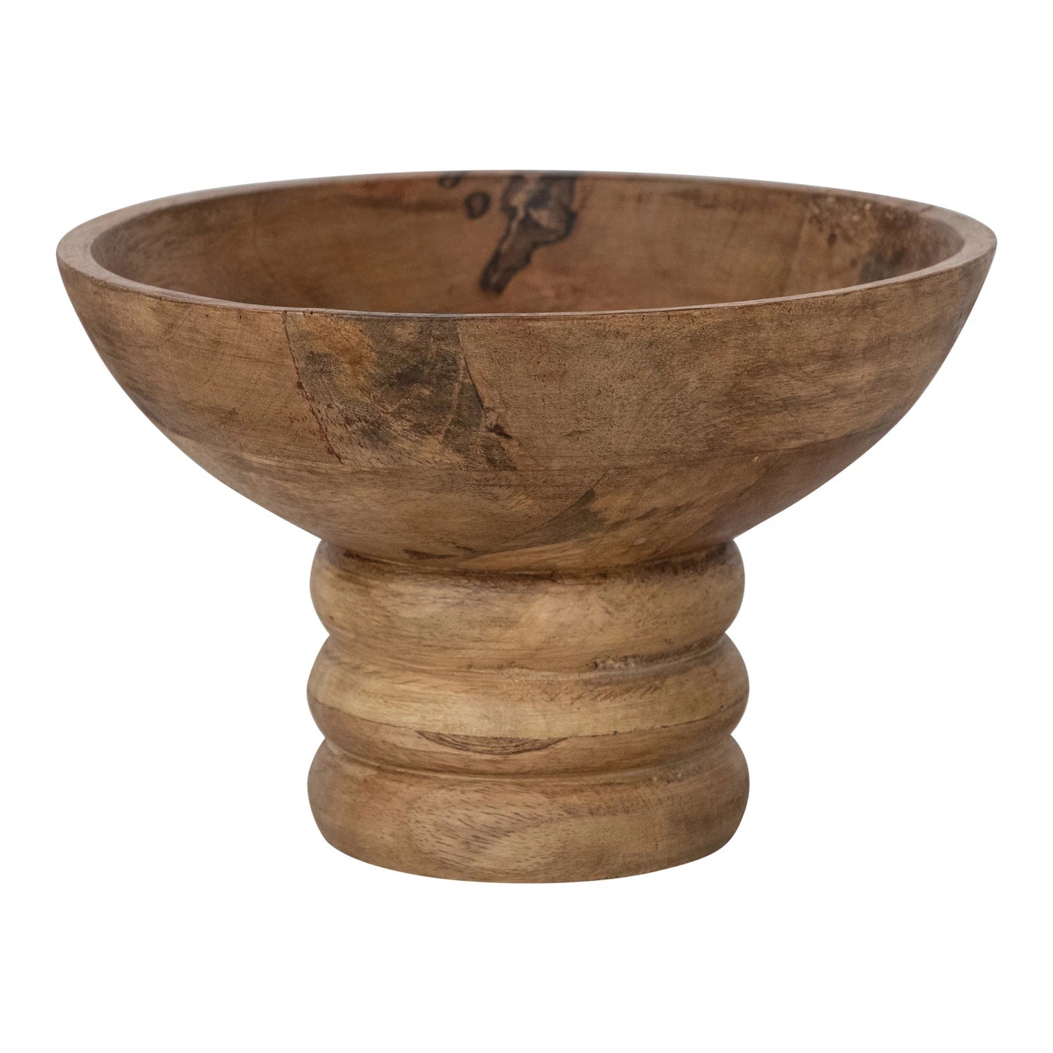 Mango Wood Footed Bowl