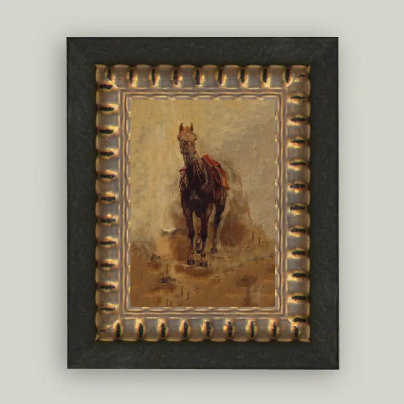 Horse Study Framed Antique Art