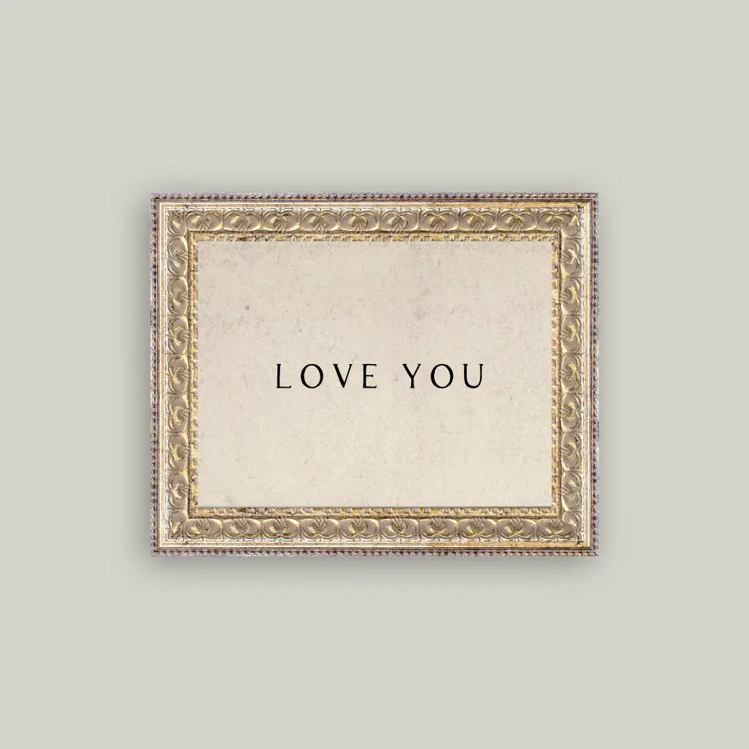 Love You Framed Antique Art