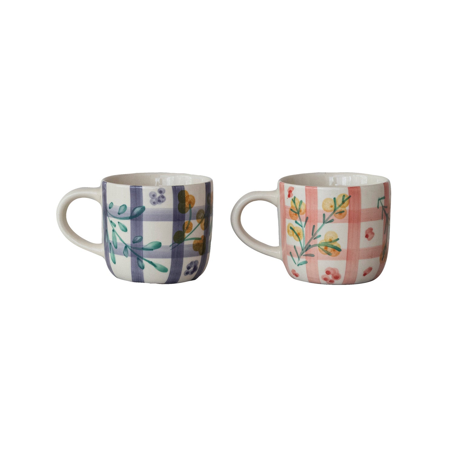 Plaid Floral Mug