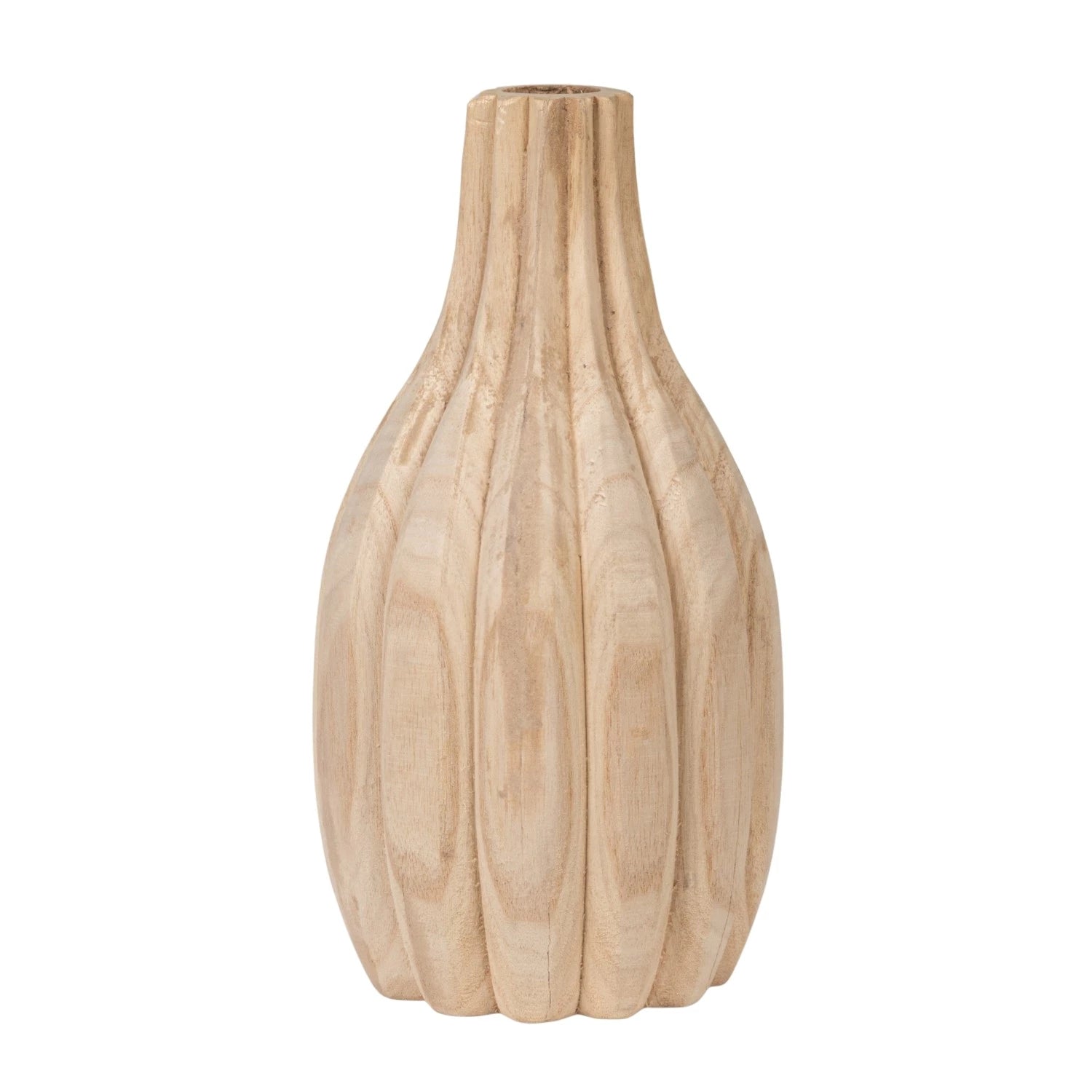 Decorative Carved Paulownia Wood Vase