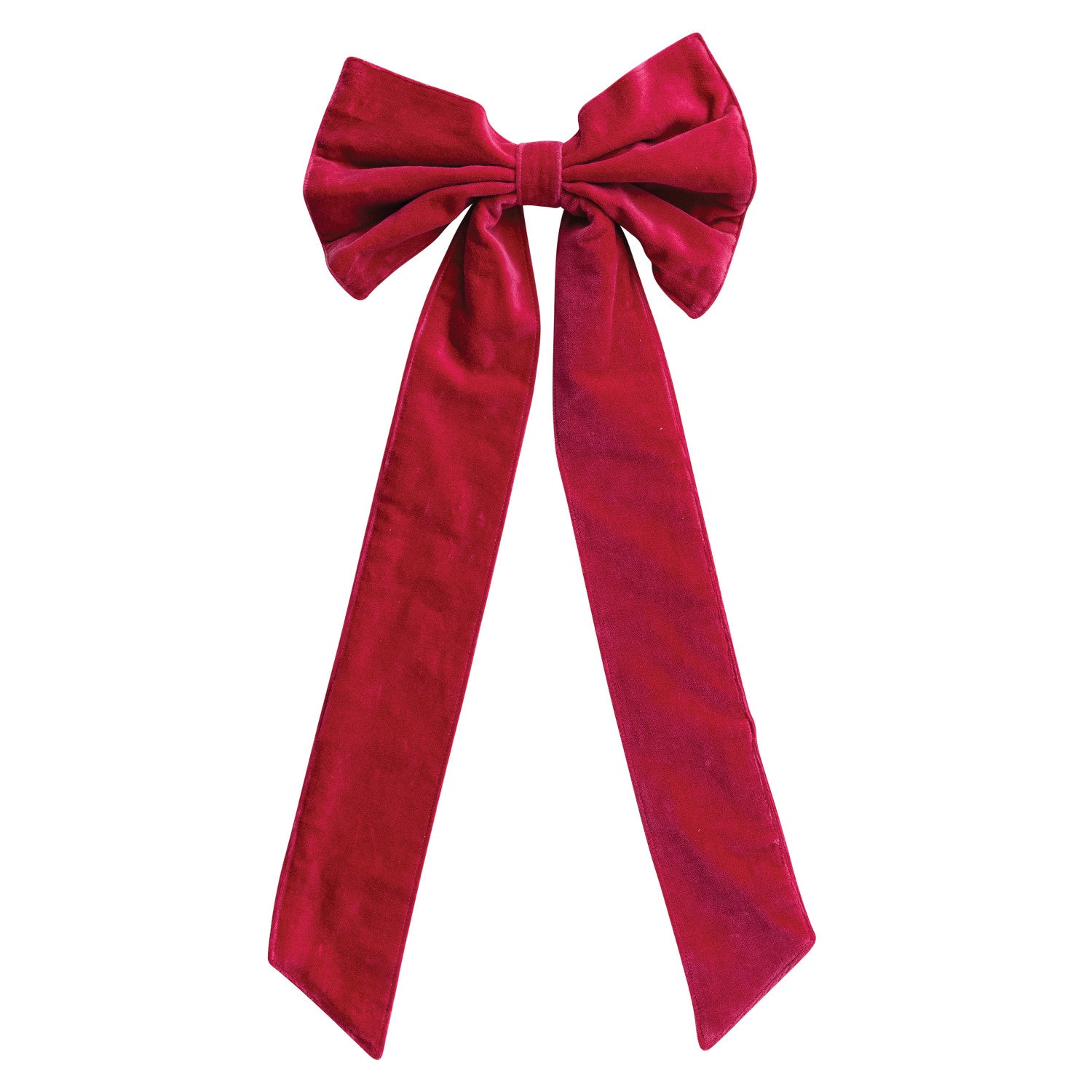 Cotton Velvet Clip-on Bow
