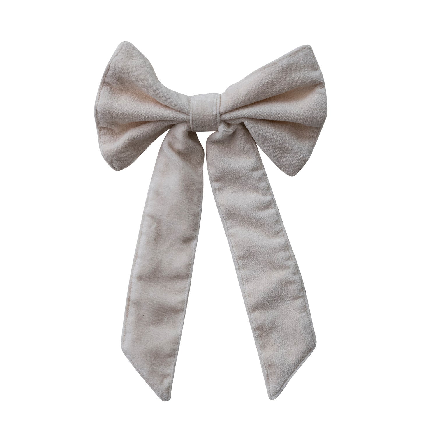 Small Cotton Velvet Clip-on Bow