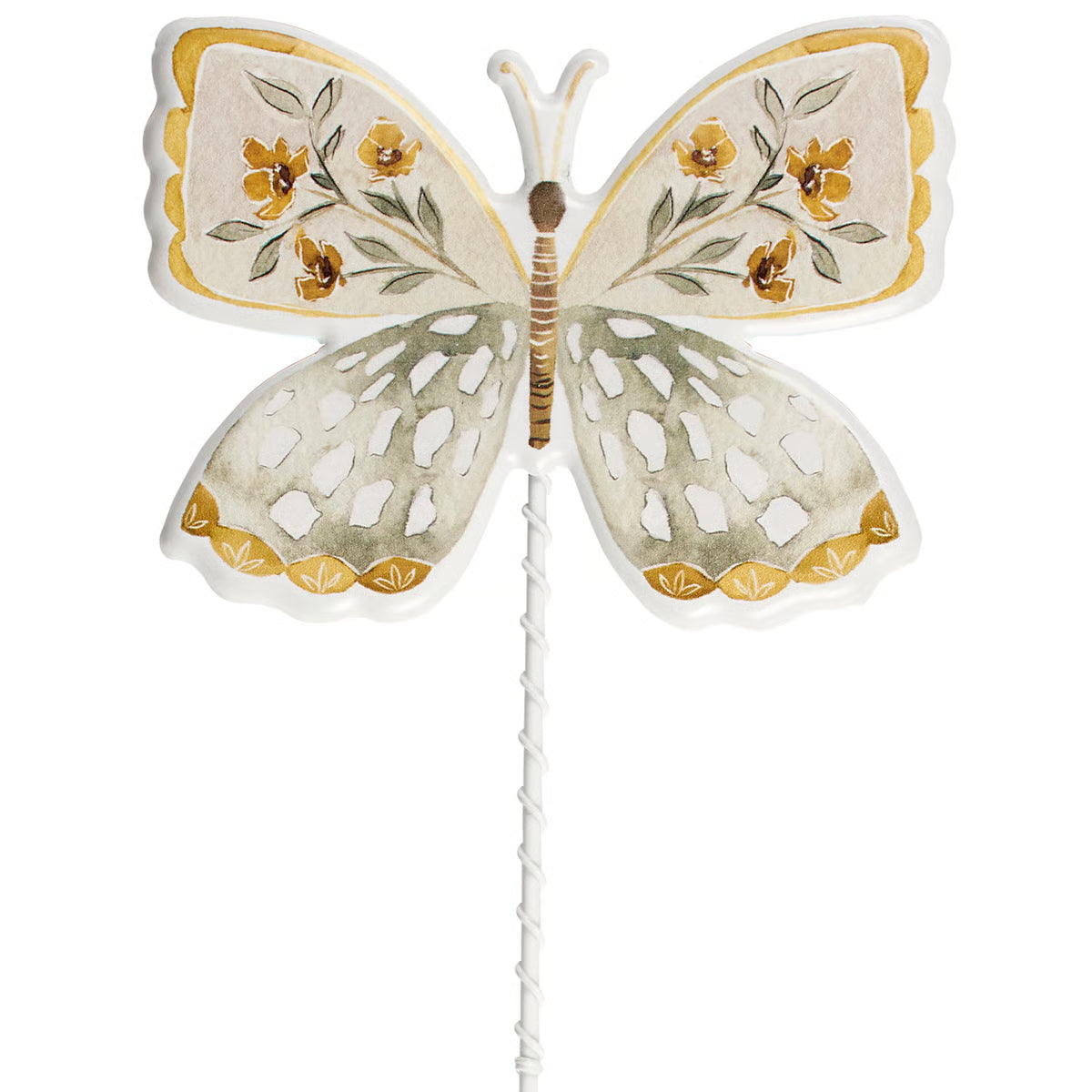 Yellow Butterfly Garden Pick