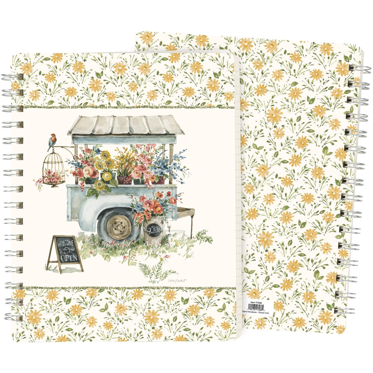 Flower Cart Spiral Notebook