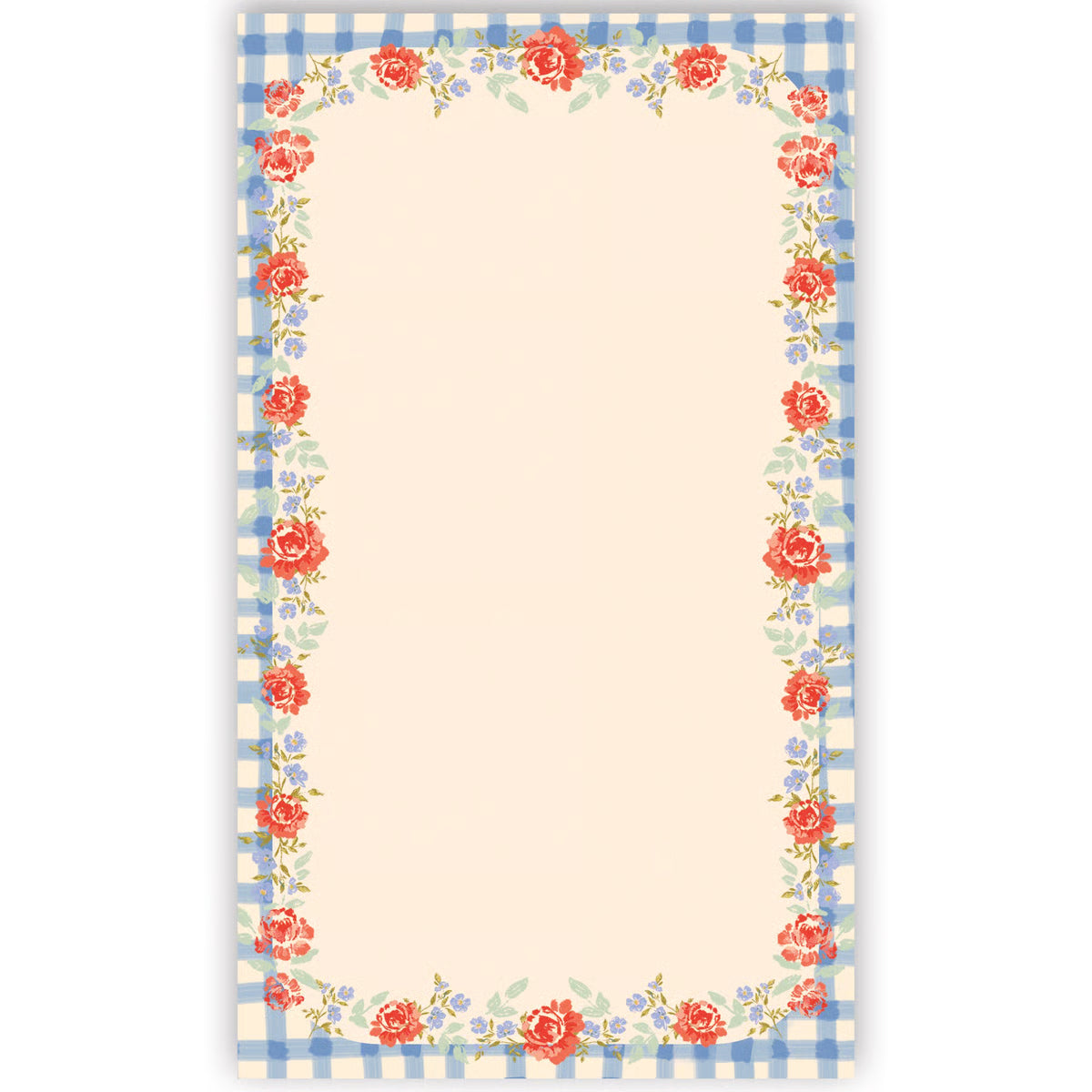 Floral Gingham Large Notepad