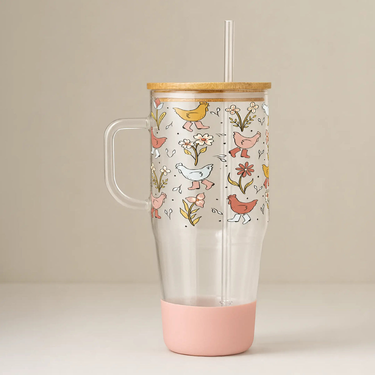 Funky Chicken in Rainbows Tumbler