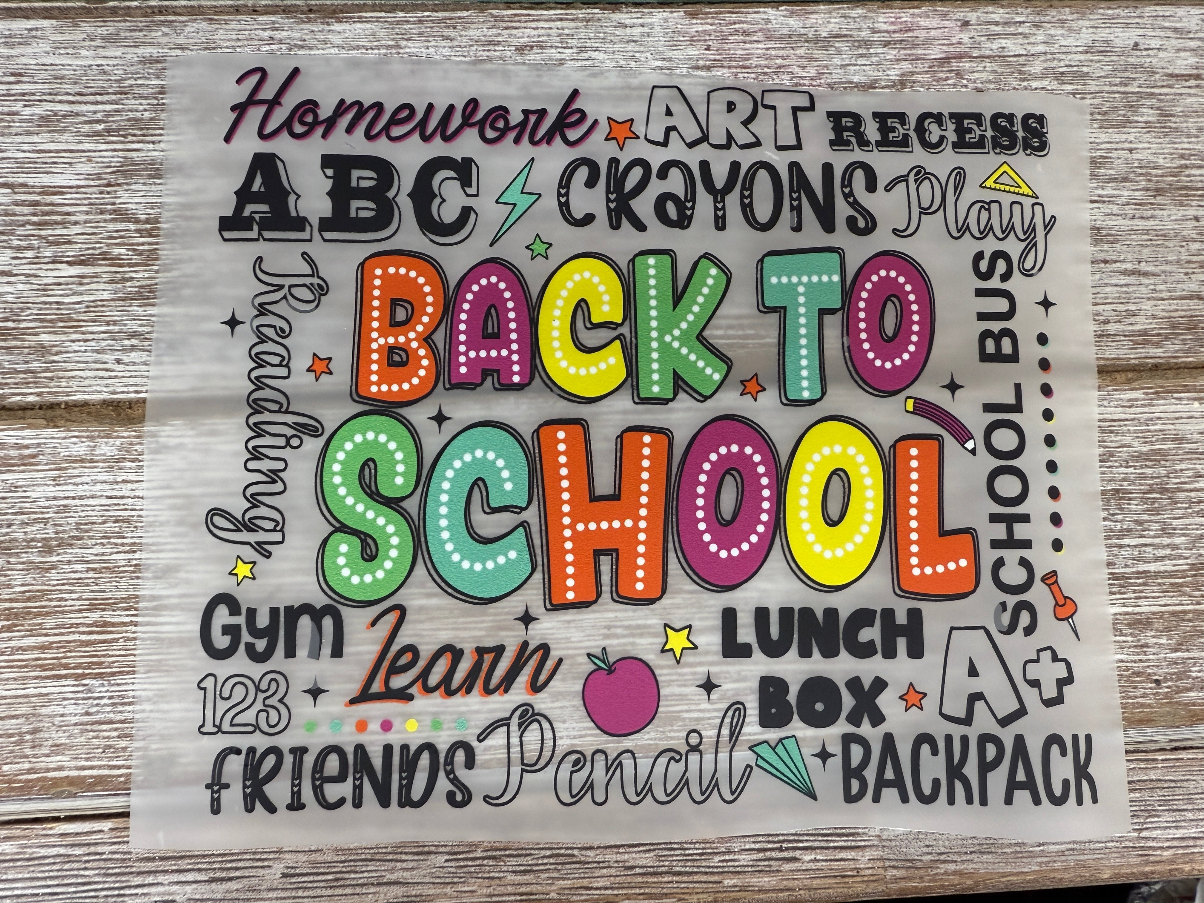 Back To School DTF Transfer