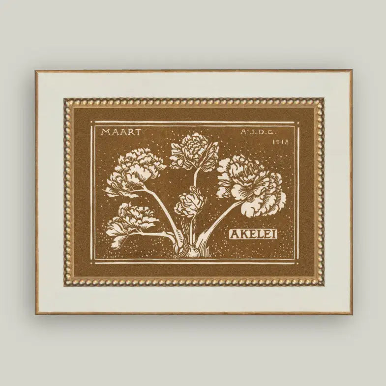 Maart Blossoms Framed Antique Art