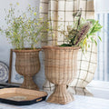 Woven Rattan Urns