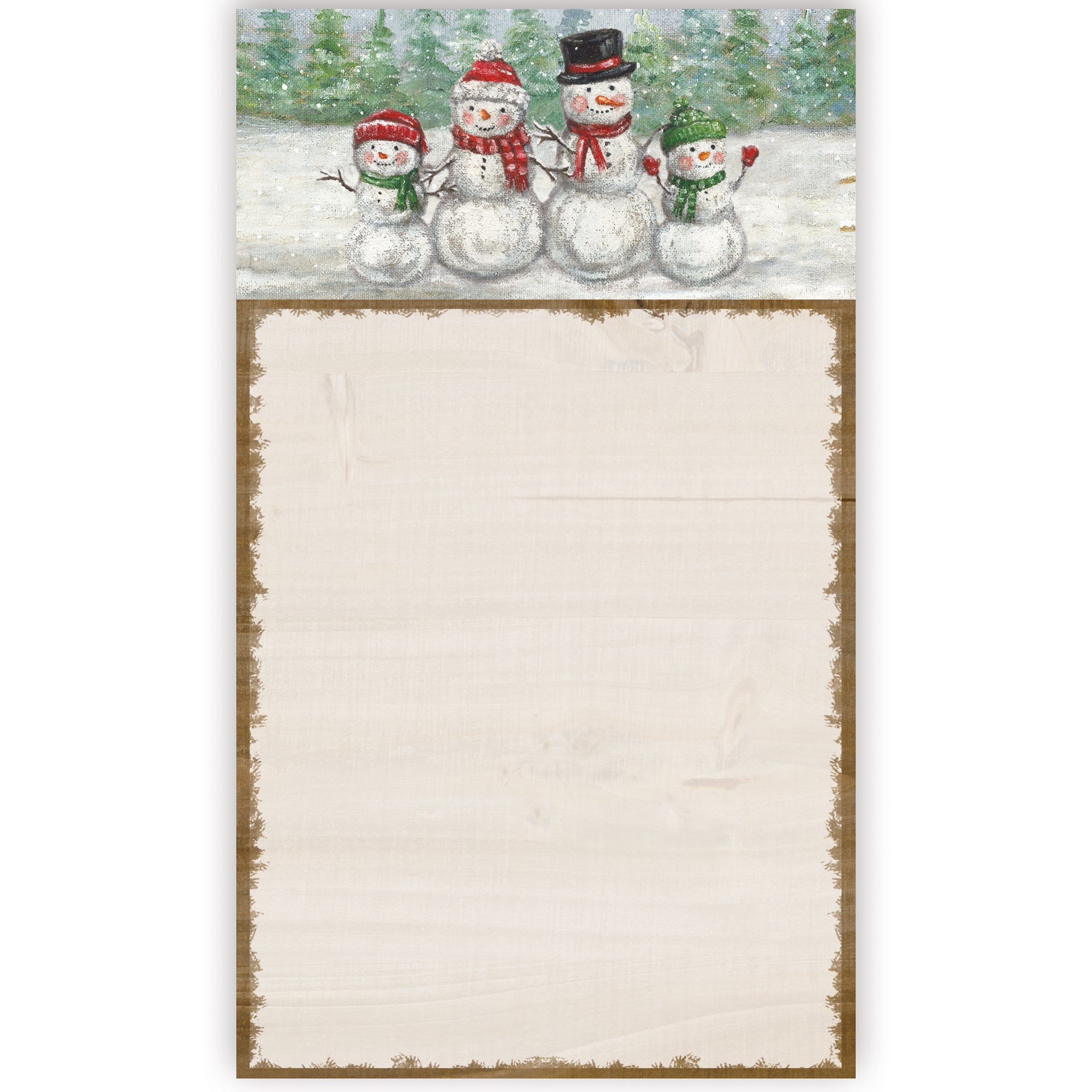 Snowman Family Large Notepad