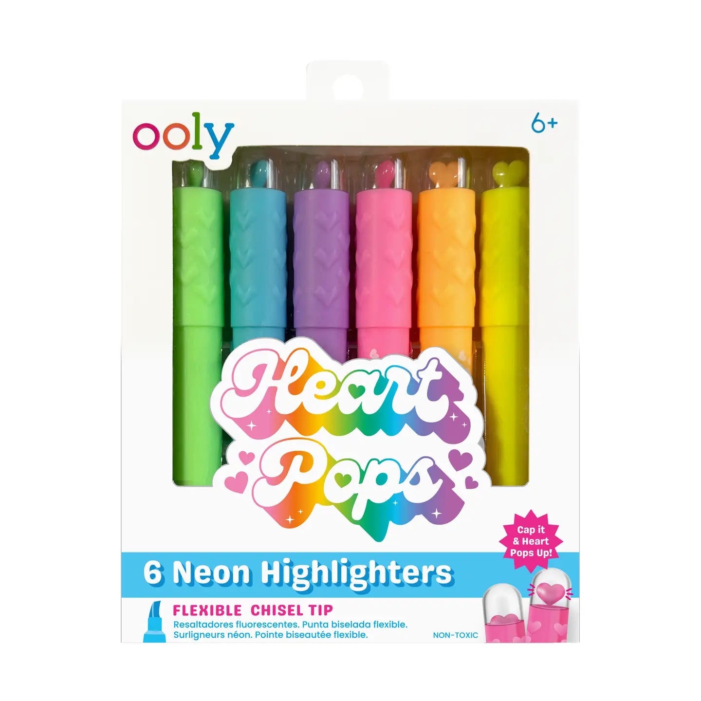 Heart Pops Neon Highlighters